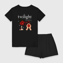 Женская пижама с шортиками хлопок Twilight book