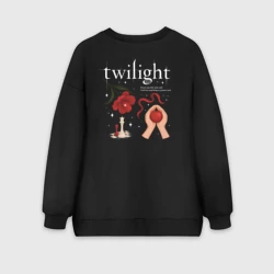 Женский свитшот oversize без начеса хлопок Twilight book
