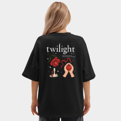 Женская футболка Oversize хлопок premium Twilight book - фото 2