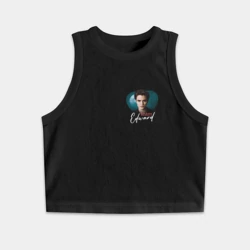 Женская укороченная майка-топ хлопок Team Edward - Сумерки мем