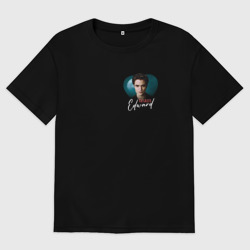 Женская футболка хлопок Oversize Team Edward - Сумерки мем