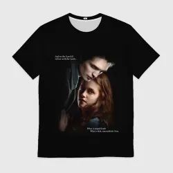Мужская футболка 3D Белла и Эдвард: lion fell in love with the lamb meme
