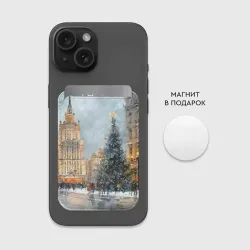 Картхолдер Magsafe магнитный Новогодняя Москва - фото 2