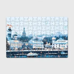 Головоломка Пазл магнитный 126 элементов Иллюстрация Московский новый год