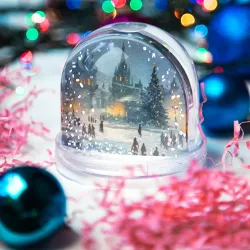 Игрушка Снежный шар Новогодняя елка в Москве - фото 2