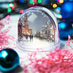 Игрушка Снежный шар Москва - новый год - фото 2