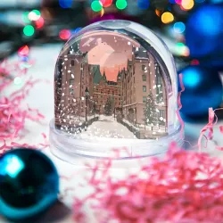Игрушка Снежный шар Новогодний Московский двор - фото 2