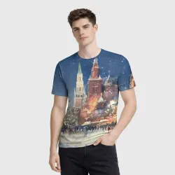 Мужская футболка 3D Новый год - Москва - фото 2
