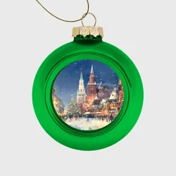 Ёлочный шар стеклянный/пластиковый Новый год - Москва