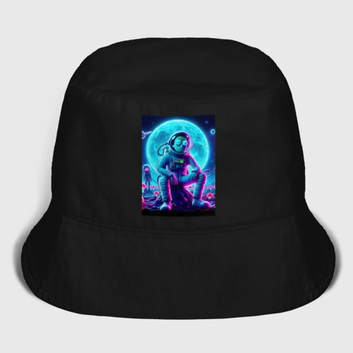 Мужская панама хлопок Rick and Morty on a neon planet - ai art fantasy