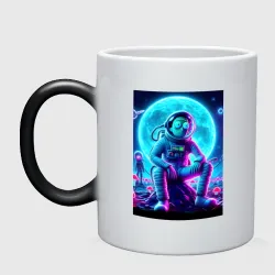 Кружка хамелеон Rick and Morty on a neon planet - ai art fantasy