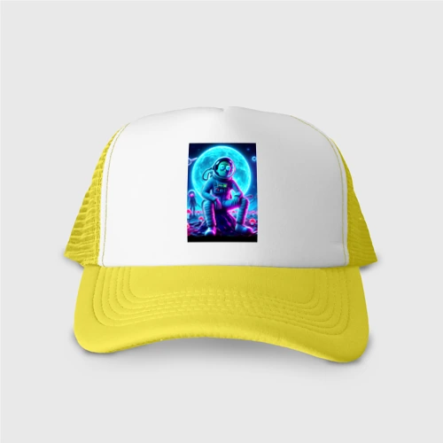 Кепка тракер с сеткой Rick and Morty on a neon planet - ai art fantasy