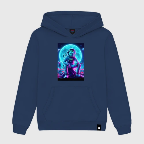 Мужская толстовка хлопок Rick and Morty on a neon planet - ai art fantasy