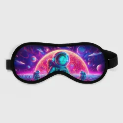 Маска для сна 3D Морти в одиночестве на неоновой планете