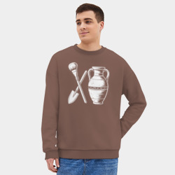 Мужской свитшот oversize без начеса хлопок Археологический этюд - фото 2