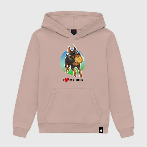 Мужская толстовка хлопок I love my dog