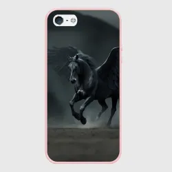 Чехол для iPhone 5/5S матовый Черный пегас 