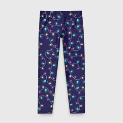 Детские леггинсы 3D Новогодние гирлянды