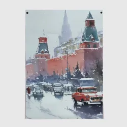 Постер Старинная Москва - новый год