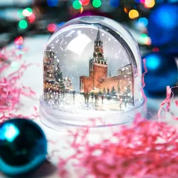 Игрушка Снежный шар Новогодний Кремль  - фото 3