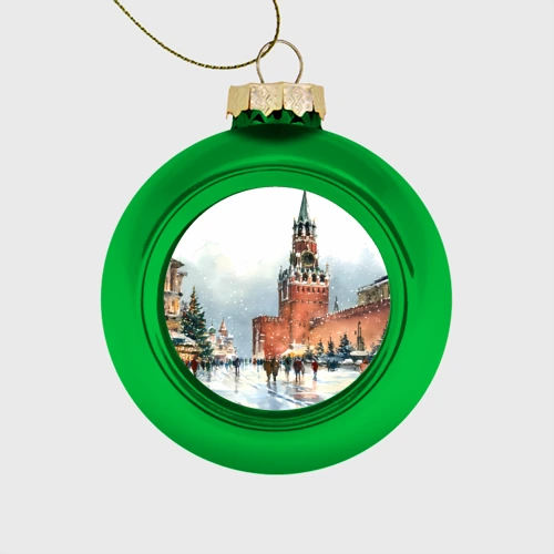 Ёлочный шар стеклянный/пластиковый Новогодний Кремль 