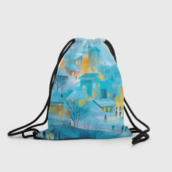 Рюкзак-мешок 3D Новогодние Московские домики