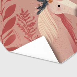 Бумага для упаковки 3D Лошадка с новогодним венком - фото 2