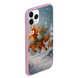 Чехол для iPhone 11 Pro Max матовый Новогодняя лошадка с большими глазами - фото 2
