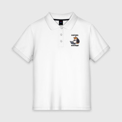 Женское поло хлопок Я всё могу но не буду - мем