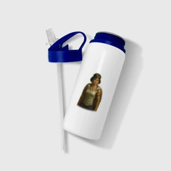 Бутылка для воды с трубочкой Принцесса Мононоке реализм  - фото 2