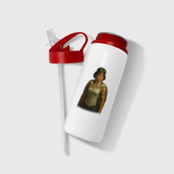 Бутылка для воды с трубочкой Принцесса Мононоке реализм  - фото 2