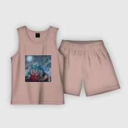 Детская пижама с шортами хлопок Halloween Miku zombie