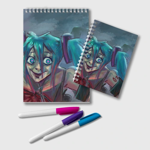 Блокнот Halloween Miku zombie