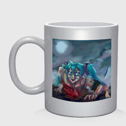 Кружка керамическая Halloween Miku zombie