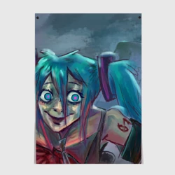 Постер Halloween Miku zombie