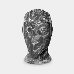 Маска карнавальная 3D Cyber urban skull - ai art fantasy