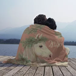 Плед 3D 2026 белая лошадь - фото 2