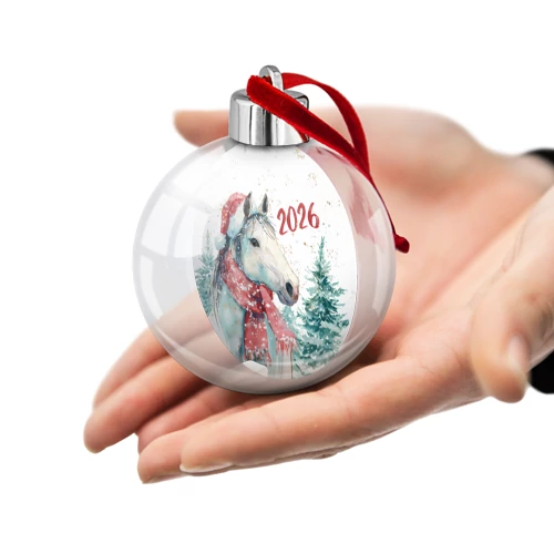 Ёлочный шар Лошадь символ 2026 года - фото 2