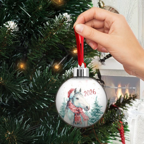 Ёлочный шар Лошадь символ 2026 года - фото 3