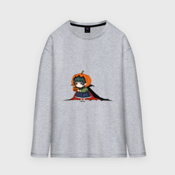 Женский лонгслив oversize хлопок Милое коварство МаоМао - Монолог Фармацевта аниме Хэллоуин