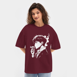 Женская футболка Oversize хлопок texturе Вейпер аниме - фото 2