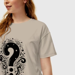 Женская футболка хлопок Oversize Тайна в деталях - фото 2