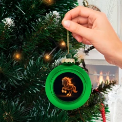 Ёлочный шар стеклянный/пластиковый Китайский огненный жеребец - фото 2