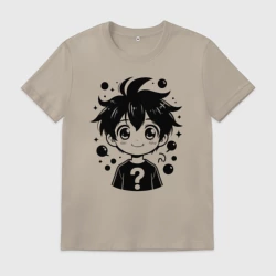 Мужская футболка хлопок Тайна в аниме