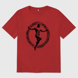 Женская футболка хлопок Oversize Бег вечности