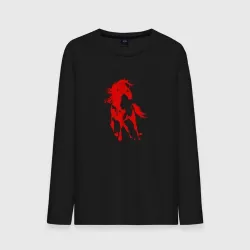 Мужской лонгслив хлопок Abstract horse