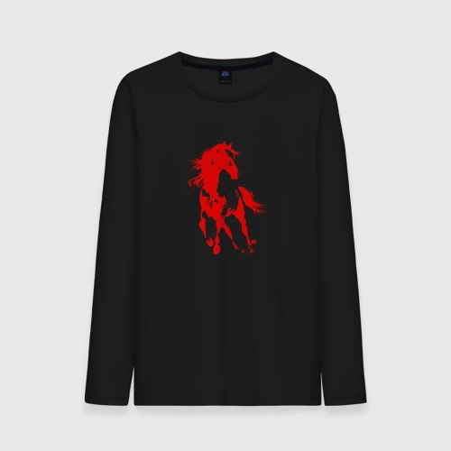 Мужской лонгслив хлопок Abstract horse