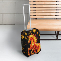 Чехол для чемодана 3D Пылающая лошадь - фото 2