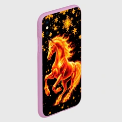 Чехол для iPhone XS Max матовый Пылающая лошадь - фото 2