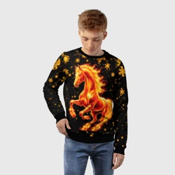 Детский свитшот 3D Пылающая лошадь - фото 2